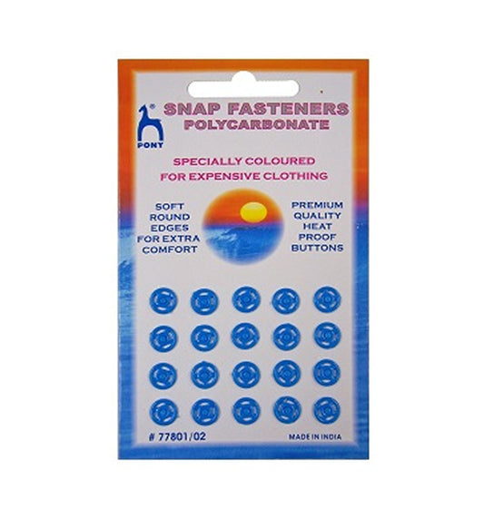 Coloured Polycarbonate Snap Fasteners 8mm 20C