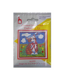 Mini Cross Stitch Kit - KITTY