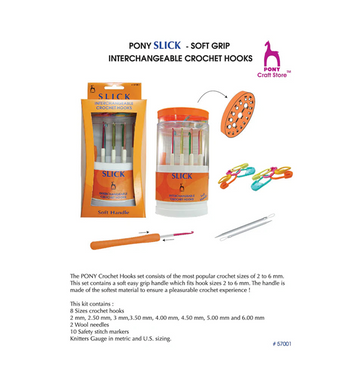 Slick Aluminium Interchangeable Crochet Hooks