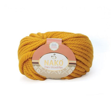Nako Pure Wool Plus Yarn - Mustard
