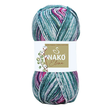 Nako Elina - Greenish Blue & Dark Raspberry