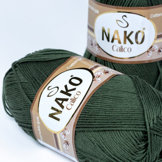 Nako Calico Yarn - Riffle Green