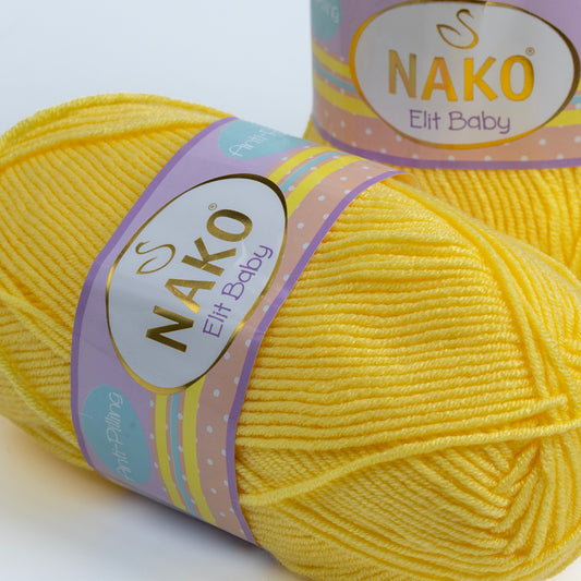 Nako Elit Baby Yarn - Yellow