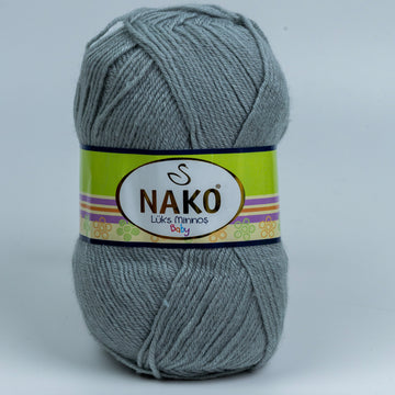 Nako Luks Minnos Yarn - Light Grey