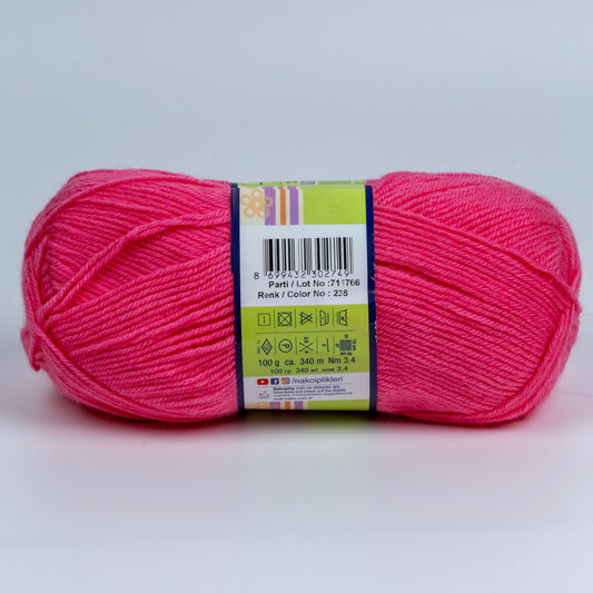 Nako Luks Minnos Yarn - Light Pink