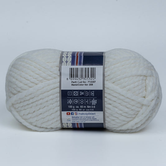 Nako Spaghetti Yarn - White