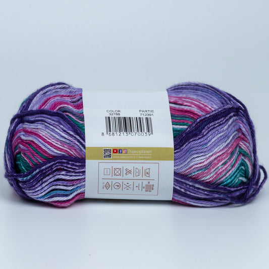Nako Elina - Greenish Blue & Dark Raspberry