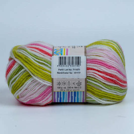 Nako Lolipop - White & Multicolor