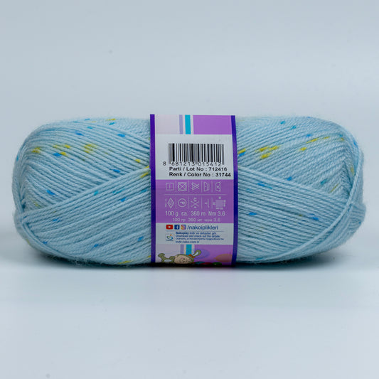Nako Bebe Multi Color Yarn - Blue