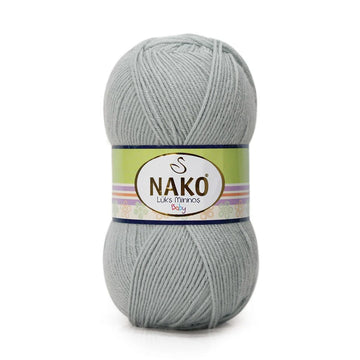 Nako Luks Minnos Yarn - Light Grey