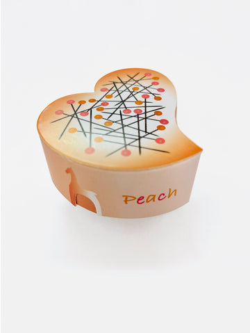 COLOURED HEAD PINS IN HEART SHAPED BOX (ORANGE&PINK) - 25GMS