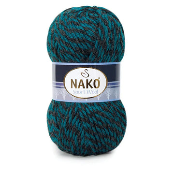 Nako Sport Wool - Sherpa Blue & Black