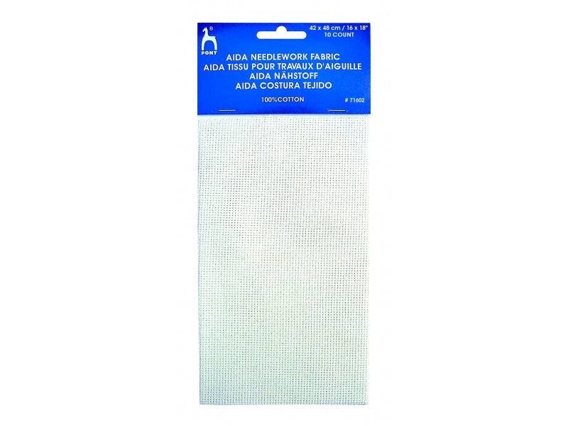 Aida Fabric-white 42 X 48cm –10c