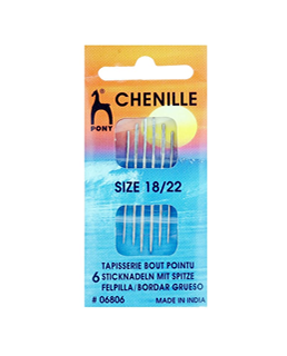 Chenille Sizes 18/22 6c Plain Eye