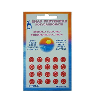 Coloured Polycarbonate Snap Fasteners 8mm 20C