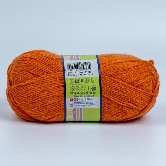 Nako Luks Minnos Yarn - Orange