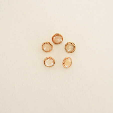 Metal Button Dot Pearl 12mm-5p