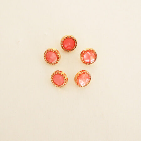 Metal Button Line Hot Pink 12mm-5p