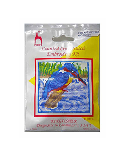 Mini Cross Stitch Kit Kingfisher-70016