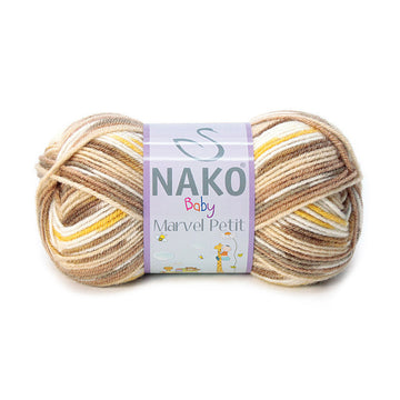 Nako Bambino Marvel Petit Yarn - Brown With White
