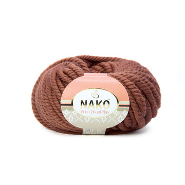 Nako Pure Wool Plus Yarn - Reddish