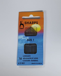 Sharps Size 1 16c Plain Eye