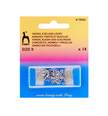 Hooks & Eyes,loop -  14c Size 0 -nickel