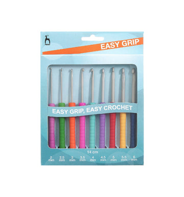 Easy Grip Crochet Hooks Aluminium 14cm Assorted
